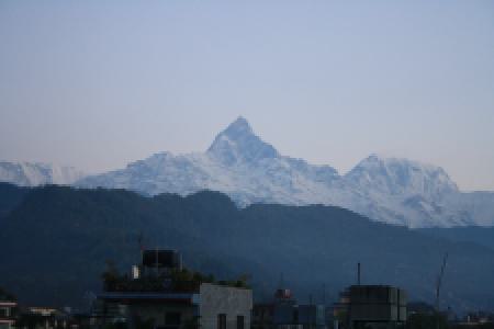 After early morning view on Machapuchare 